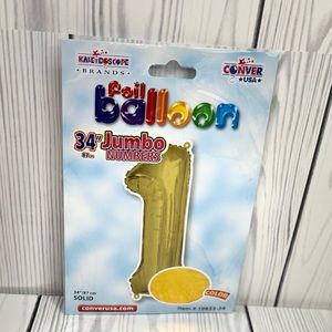 34in Gold Number Balloon (1)